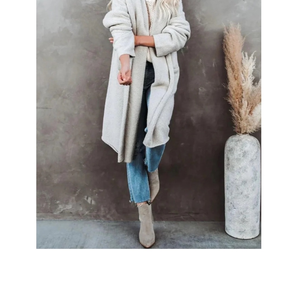Lovestitch Soft Cream Open-Front Cardigan - Picture 6 of 6